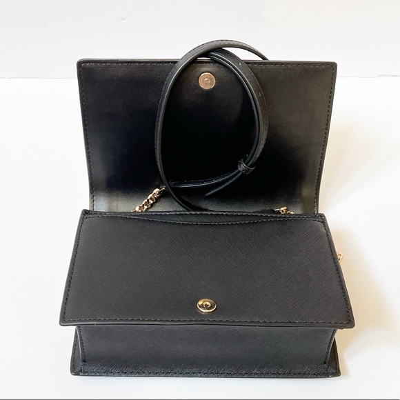 Michael Kors Jet Set Large Flap Shoulder Crossbody Bag Black - Picture 7 of 11